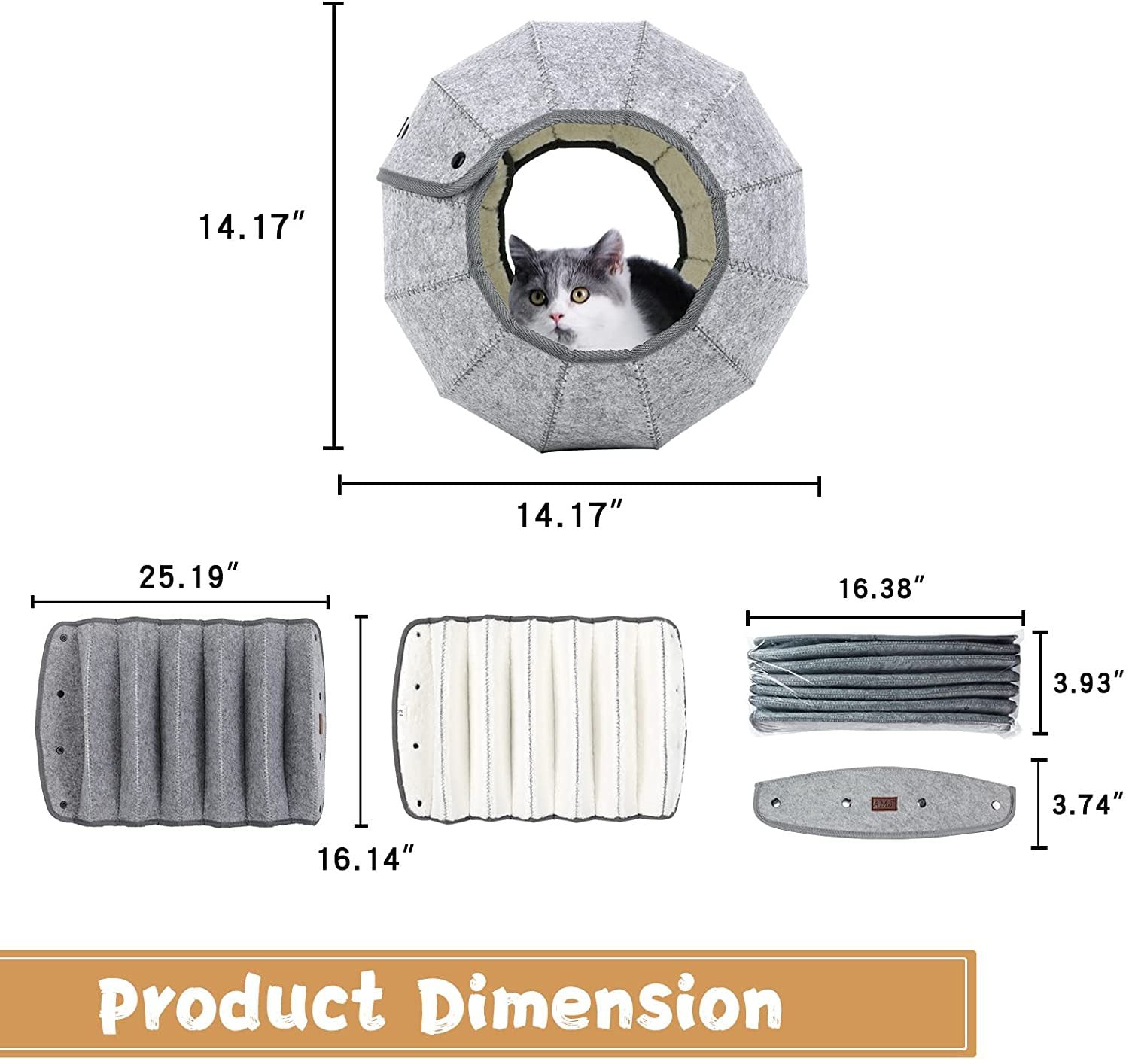 
  
  Foldable Breathable Pet Bed Cat Kennel Cave Tunnel Semi-Enclosed Creative Cat Mat Cat And Dog Supplies
  
