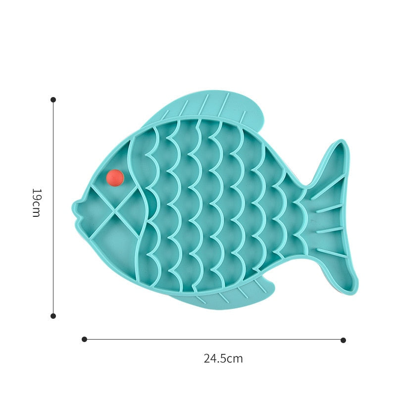 
  
  Fish Shape Silicone Bowl Dog Lick Mat Slow Feeding Food Bowl For Small Medium Dogs Puppy Cat Treat Feeder Dispenser Pet Supplies
  
