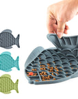 Fish Shape Silicone Bowl Dog Lick Mat Slow Feeding Food Bowl For Small Medium Dogs Puppy Cat Treat Feeder Dispenser Pet Supplies