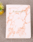 Fashion Women Men Passport Cover Pu Leather Marble Style Travel ID Credit Card Passport Holder Packet Wallet Purse Bags Pouch