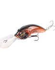 Wide Tongue Deep Dive ABS Rock Mino 10.4cm 14.5g Bead+Enhanced Three Hook Simulated Worm shaped Fake Bait