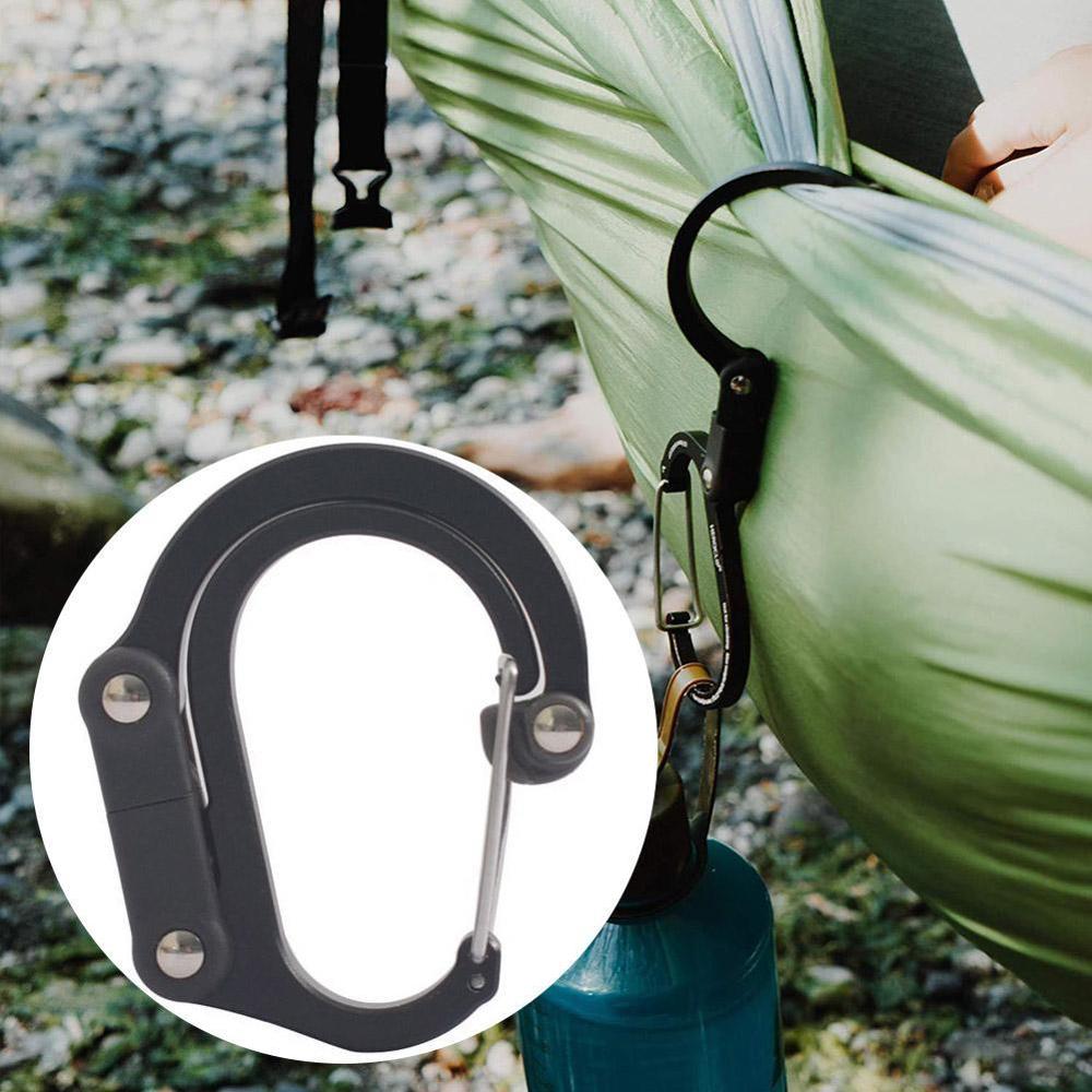 
  
  D-type aluminum alloy carabiner multi-function hang buckle outdoor travel casual fast hanging safety hook
  
