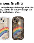 Smiley Face iPhone 14 phone case Apple 13pro transparent 12 simple 11 all inclusive xr men and women xsmax protective case