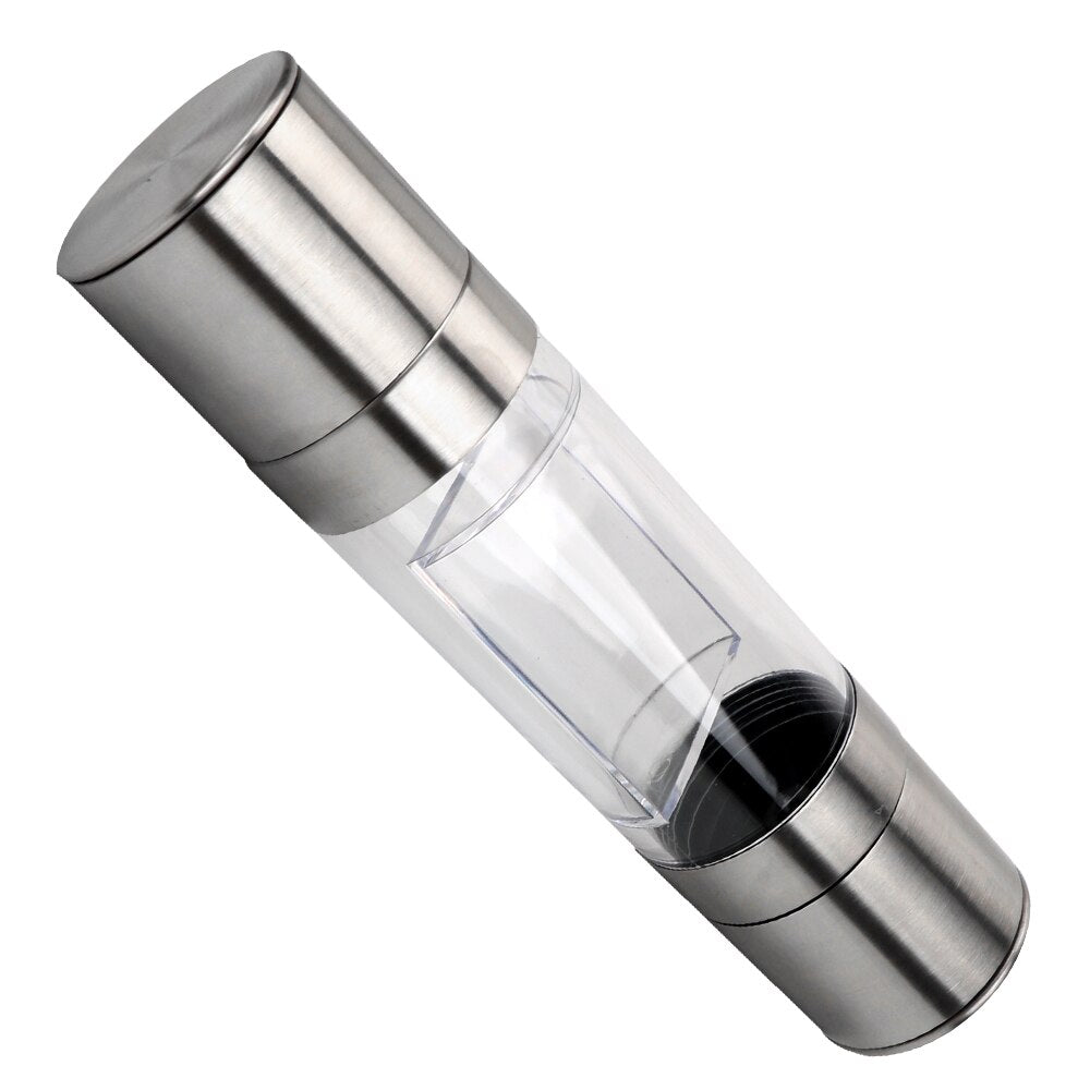 
  
  Pepper Grinder 2 in 1 Stainless Steel Manual Salt Pepper Mill Grinder Seasoning Grinding for Cooking Restaurants
  
