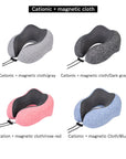 U Shaped Pillow Memory Cotton Travel Pillow Neck Protection Pillow Aircraft Nap Neck Protection Pillow Storage Magnetic Cloth