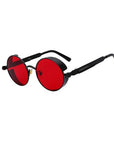 Round Metal Steampunk Sunglasses for Men Women