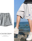 Ice Silk Shorts Mens Summer Thin Outwear Quick Drying Casual Pants Mens Five Point Trend Beach Basketball Sports Pants