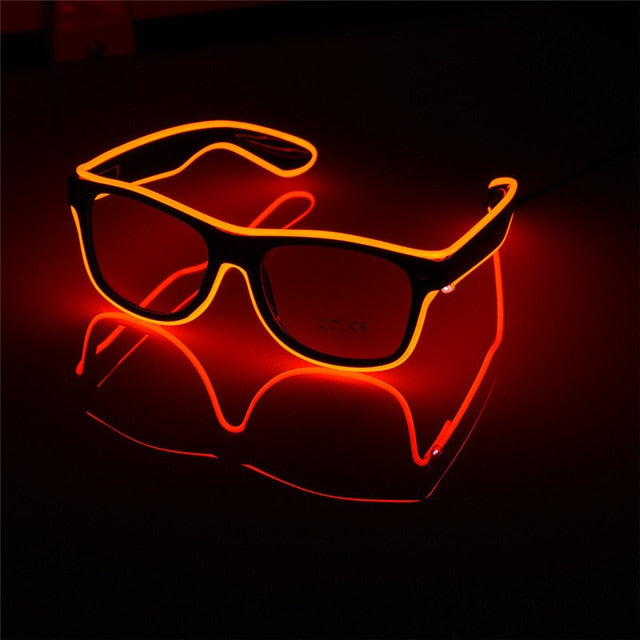 
  
  Voice control EL Wire LED Glasses Glowing Party Supplies Lighting Novelty Gift Bright Light Festival Party Glow Sunglasses
  
