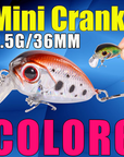 AFISHLURE  36mm 3.5g Crank Bait Hard Plastic Artificial Fishing Lure Fake carp Pesca  Wobbler Leurre Peche  Isca