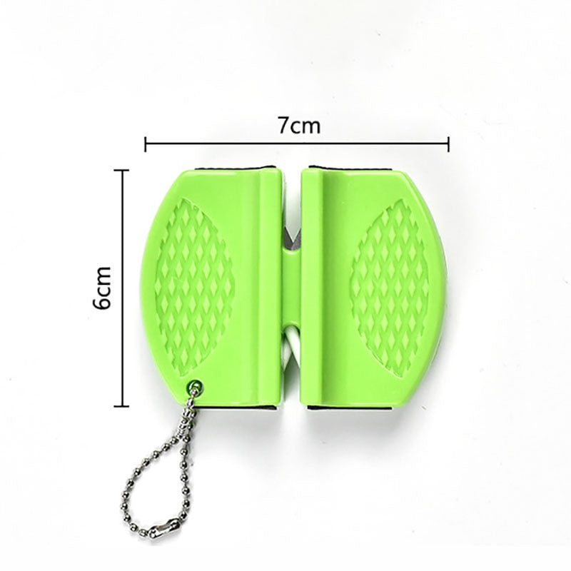 
  
  ONEUP Mini Ceramic Rod Knife Sharpener Two-stage Tungsten Portable Butterfly Type Whetstone Sharpener Sharpening Knives Stone
  
