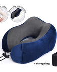 U Shaped Pillow Memory Cotton Travel Pillow Neck Protection Pillow Aircraft Nap Neck Protection Pillow Storage Magnetic Cloth