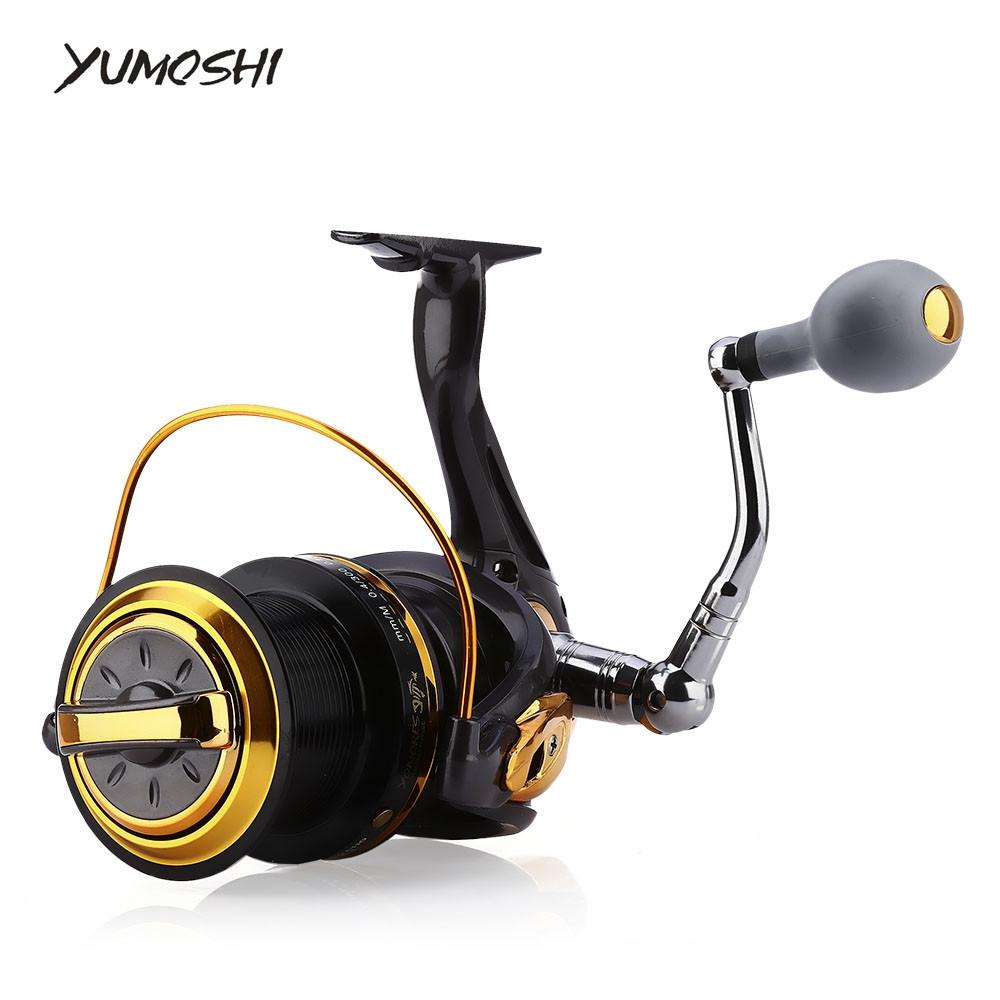 
  
  YUMOSHI Fishing Reel 12 + 1 Ball Bearings Aluminum Alloy Spool Coil Wheel  Fishing Reels 8000 / 9000 Series
  
