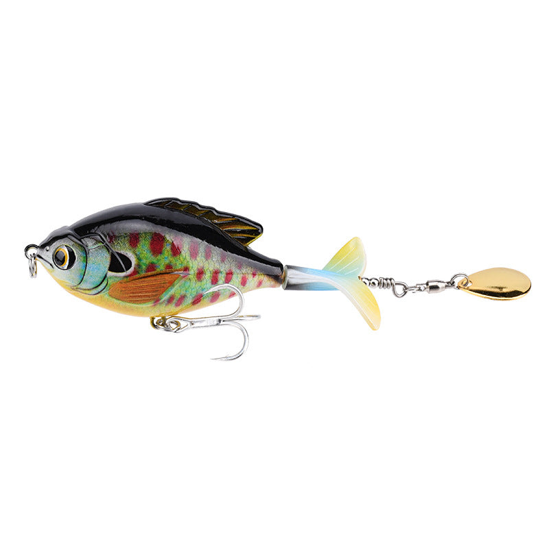 9.5cm/16.9g Propeller Rotating Tractor Fishing Bait Road Sub-Bait Floating Water Rock Chubby Water Surface Wave Climbing
