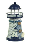 Lighthouse Candle Holder Mediterranean-style Iron Candle Holder Holiday Candlestick Home Wedding Party Family Decor