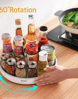 360° Rotating Storage Rack Multifunctional Seasoning Organizer Shelf Oilproof Non-slip Kitchen supplies Holder For Home