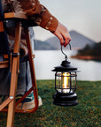 Portable Camping Lamp Rechargeable Retro Horselight Outdoor Multi-Functional Camping Tent Lamp Portable Lamp Stepless Dimming