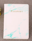 Fashion Women Men Passport Cover Pu Leather Marble Style Travel ID Credit Card Passport Holder Packet Wallet Purse Bags Pouch