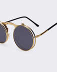 Round Designer Steam Punk Men Sunglasses