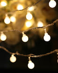 Cherry Balls Fairy String Decorative Lights Battery Operated Wedding Christmas Outdoor Patio Garland Decoration