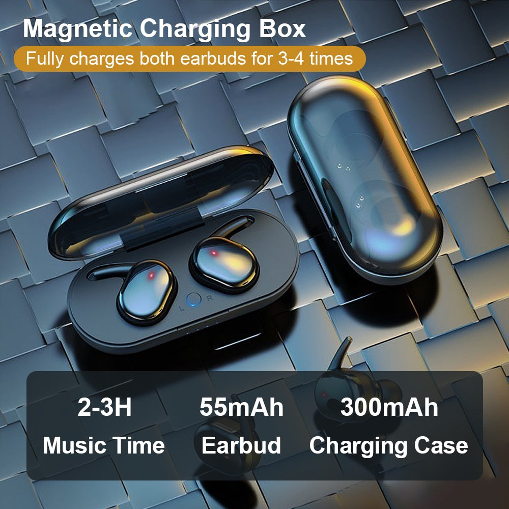 
  
  TWS Bluetooth 5.0 Wireless Stereo Earphones Earbuds In-ear Noise Reduction Waterproof Headphone Headset With Charging Case
  
