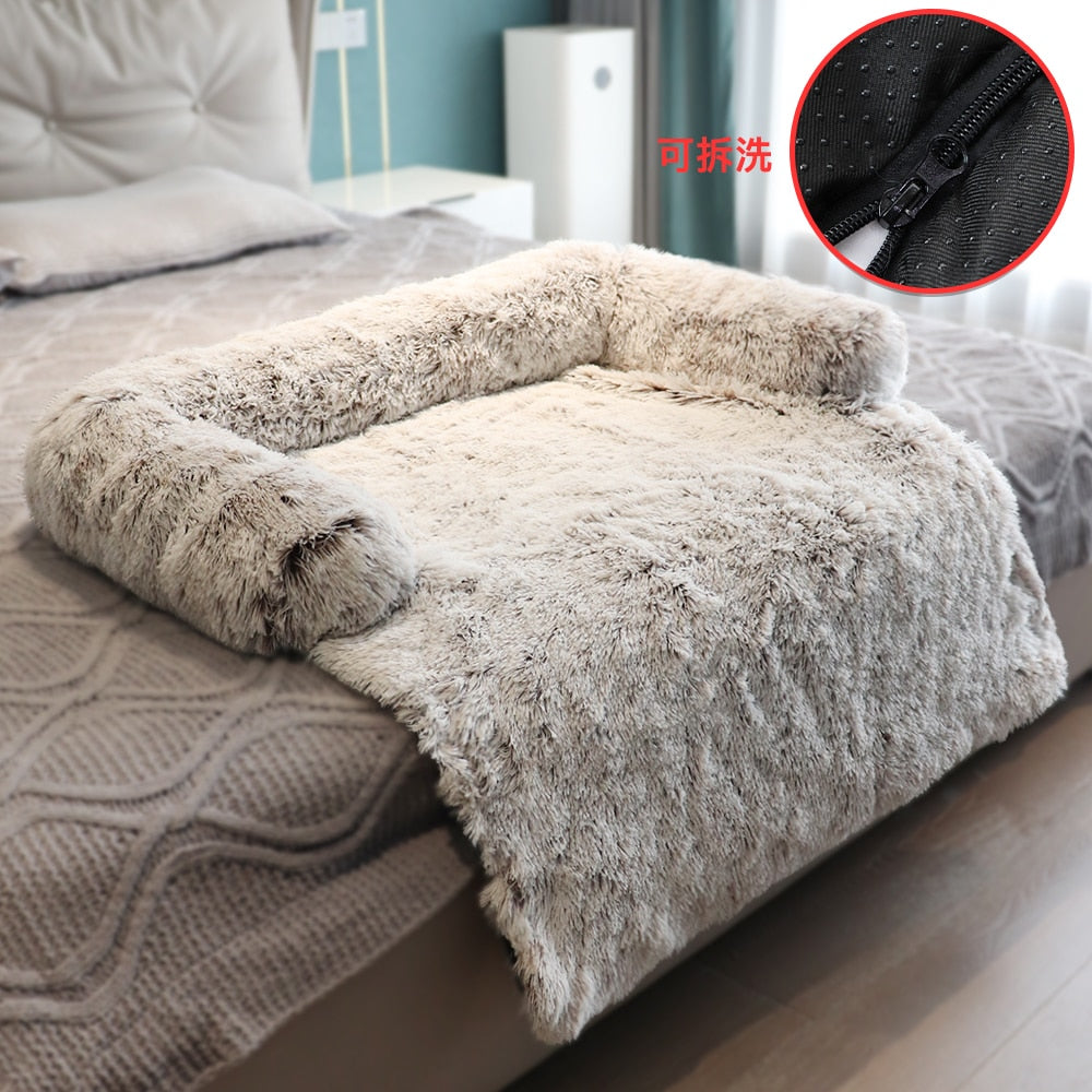 
  
  Winter Large Dog Sofa Bed with Zipper Dogs Bed Removable Cover Plush Kennel Cat Beds Mats House Sofa Bed Mat for Large Dog
  
