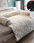 Winter Large Dog Sofa Bed with Zipper Dogs Bed Removable Cover Plush Kennel Cat Beds Mats House Sofa Bed Mat for Large Dog