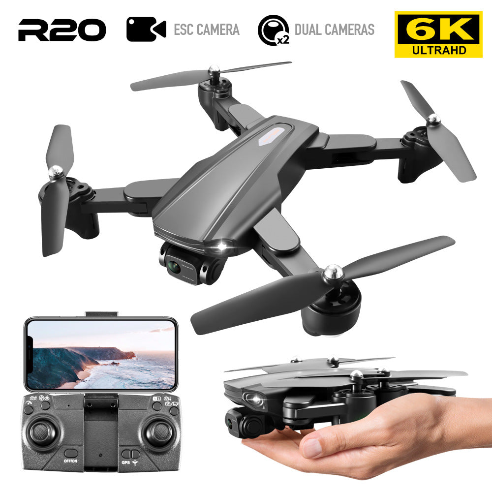 
  
  R20 Cross-Border Drone GPS HD Aerial Photography 4K Dual-Camera Optical Flow Positioning Quadcopter 6K Return To Follow
  
