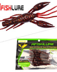 AFISHLURE 4pcs/lot  AR-14 hammer Crab clamp Shrimp 80mm 5.5g claw Bait artificial lure sauce green bait Swimbait Fake