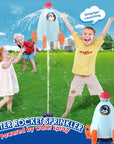 New Children's Outdoor Lift-Off Water Spray Toys Parent-Child Interactive Space Rocket Sprinkler Water Play Toys