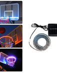 1 PCS LED Basketball Hoop Light Basketball Rim Changing  Induction Lamp Shoot Hoops Solar Light Playing At Night LED Strip Lamp