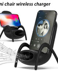 Portable Mini Chair Wireless Charger Supply For All Phones Multipurpose Phone Stand With Musical Speaker Function Charger