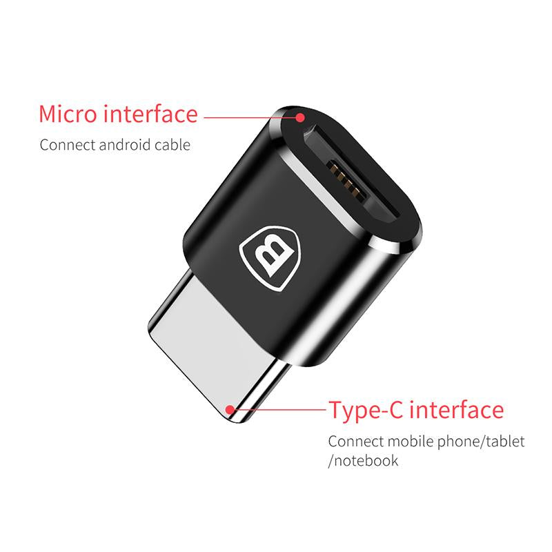 
  
  Baseus Micro USB Type C OTG Adapter Type-c Male to Micro USB Female Charger Plug Adapter Converter Micro USB to USB-C Adapter
  
