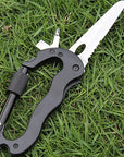 5 in 1 Outdoor Multi Function Mountaineering Buckle Fast Hanging Buckle Cross Screwdriver Carabiner Bottle Opener Wine Opener