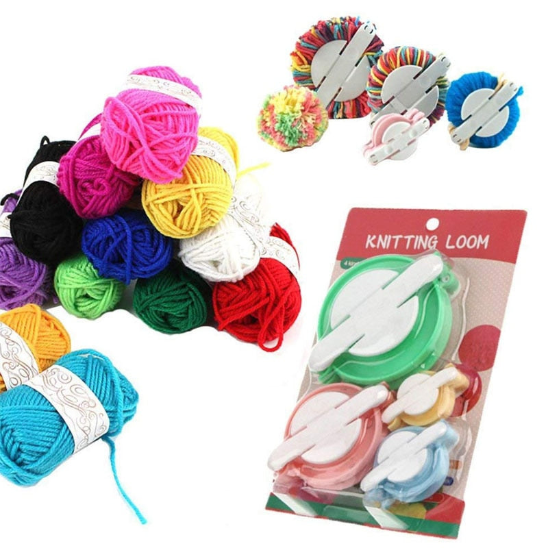 
  
  4 Sizes Wool ball Maker Knitted Tools Yarn Pompon Wool Plush Ball Set Fluff Ball Weaver Wool Ball Production Tools Pompoms
  
