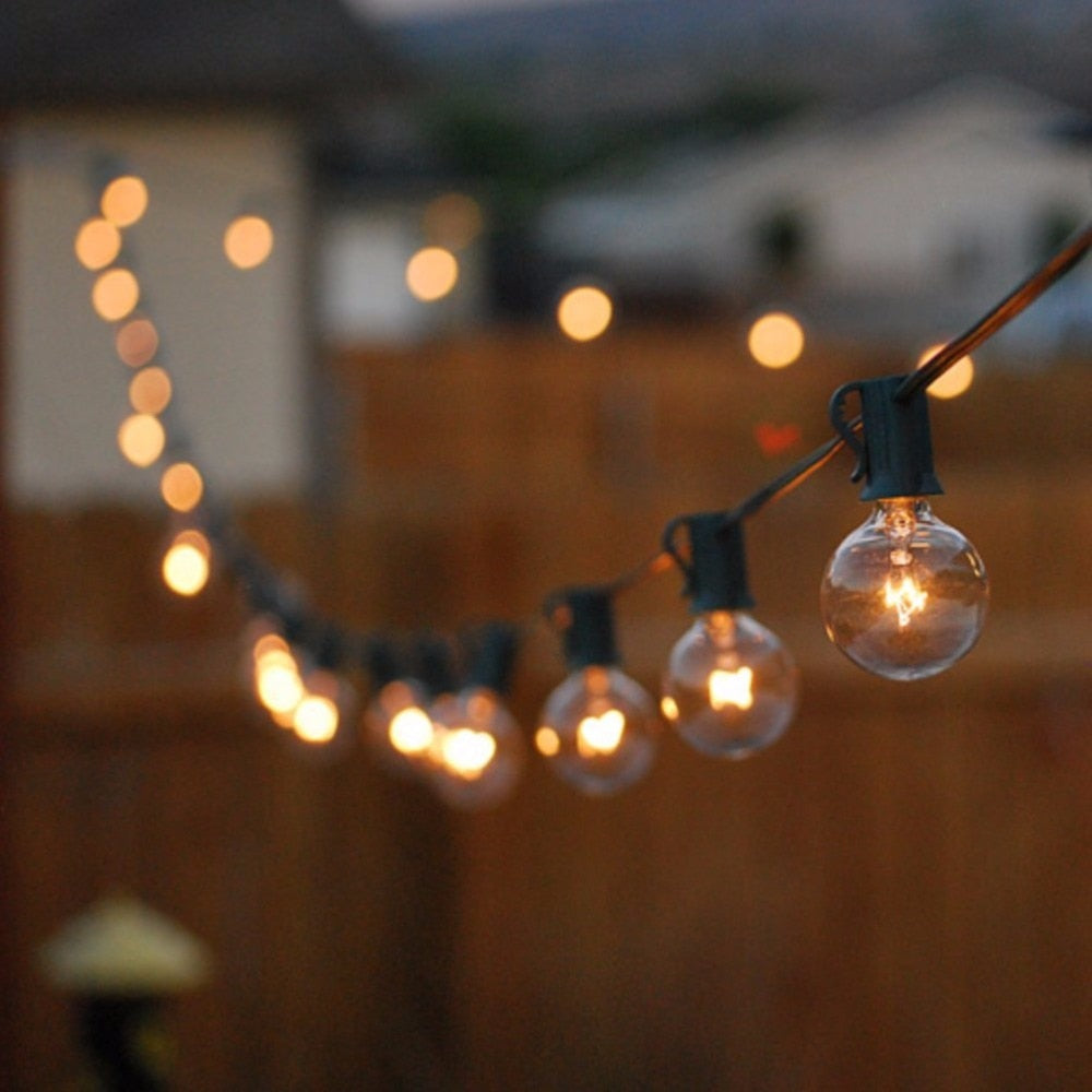 
  
  25Ft G40 Globe Bulb String Lights With 25 Clear Ball Vintage Bulbs Indoor/Outdoor Hanging Umbrella Patio String Lighting EU/US
  
