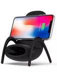 Portable Mini Chair Wireless Charger Supply For All Phones Multipurpose Phone Stand With Musical Speaker Function Charger