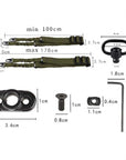 New Ordinary Two-Point Tactical Gun Rope CS Nylon Tactical Shoulder Belt Cross Body Nylon Gun Belt Set