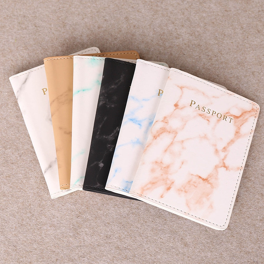 
  
  Fashion Women Men Passport Cover Pu Leather Marble Style Travel ID Credit Card Passport Holder Packet Wallet Purse Bags Pouch
  
