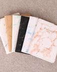 Fashion Women Men Passport Cover Pu Leather Marble Style Travel ID Credit Card Passport Holder Packet Wallet Purse Bags Pouch