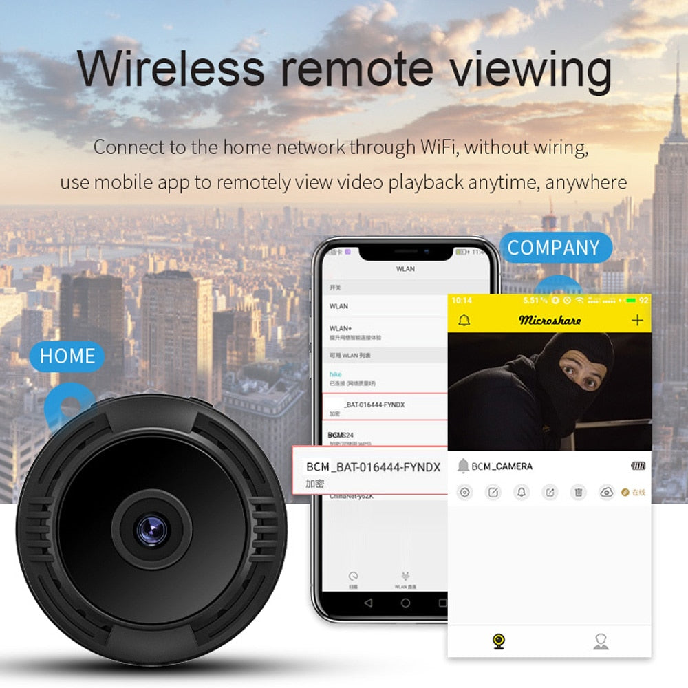 
  
  A9S New Version Wifi Mini Camera With Battery 1080P Night Vision Motion Detection Wireless IP Cam With Remote Indoor Smart Home
  
