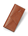 New Multi-Function Anti-Theft Brush Soft Leather Clip Long Ultra-Thin Splicing Two Fold Men's Wallet