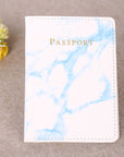 Fashion Women Men Passport Cover Pu Leather Marble Style Travel ID Credit Card Passport Holder Packet Wallet Purse Bags Pouch