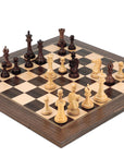 Walnut/Maple Wooden International Chess Board