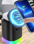 3 In 1 Magnetic Wireless Fast Charger For Smart Phone RGB Ambient Light Charging Station For Airpods IWatch