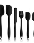 6 Pcs Spatula Sets BPA Free Silicone Scrapers Spoon Non-Stick Silica Cake BBQ Heat Resistant Flexible Scraping Baking Tools