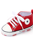 Baby Shoes Boy Girl Star Solid Sneaker Cotton Soft Anti-Slip Sole Newborn Infant First Walkers Toddler Casual Canvas Crib Shoes