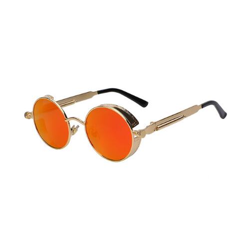 
  
  Round Metal Steampunk Sunglasses for Men Women
  
