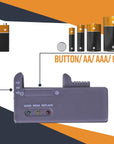 HFES Battery Storage Organizer Holder w/Tester Battery Caddy Rack Case Box Holders Including Battery Checker For AAA AA C D 9V