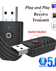 New 5.0 Bluetooth Audio Receiver Transmitter Three in One USB Adapter TV Computer Car SY319