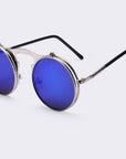 Round Designer Steam Punk Men Sunglasses